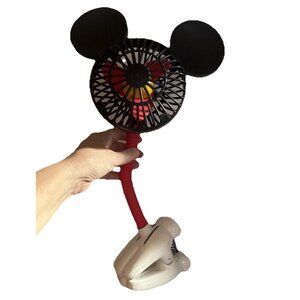 Disney Parks Mickey Mouse Ears Flexible Clip-On Battery Operated Stroller Fan